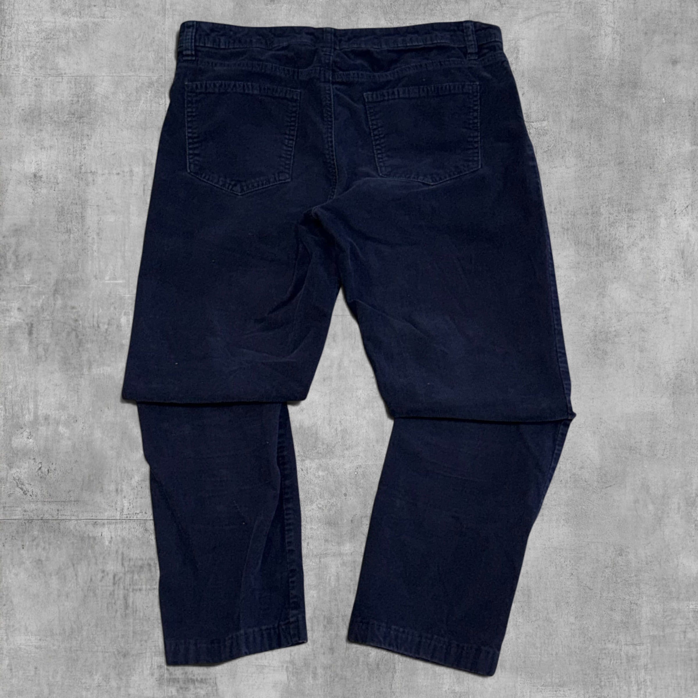 VINTAGE TOMMY HILFIGER RELAX FIT NAVY CORDUROY PANTS - 10x28