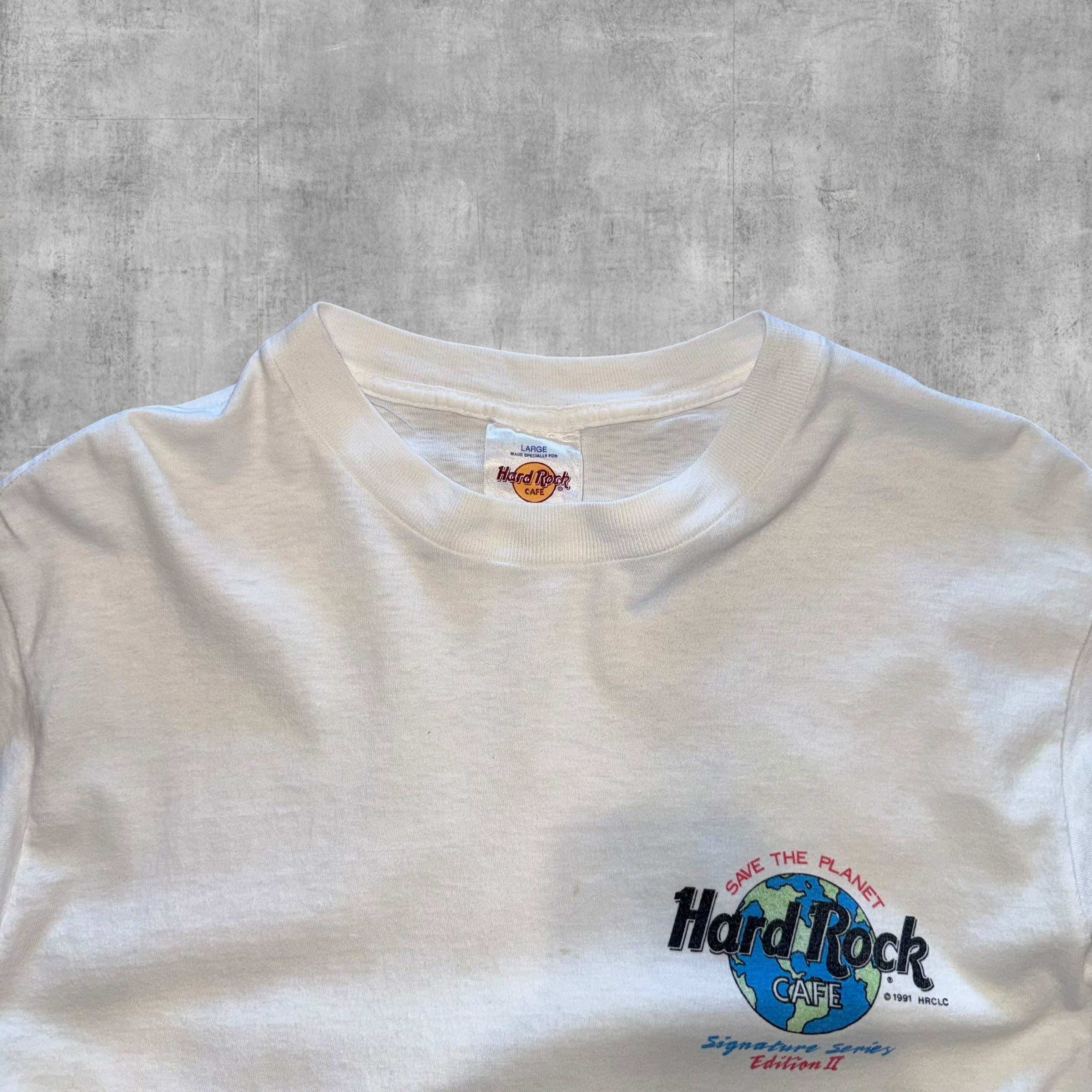 VINTAGE HARDROCK SIGNATURE SERIES 2 JOHN LENNON TEE - 1991 - L