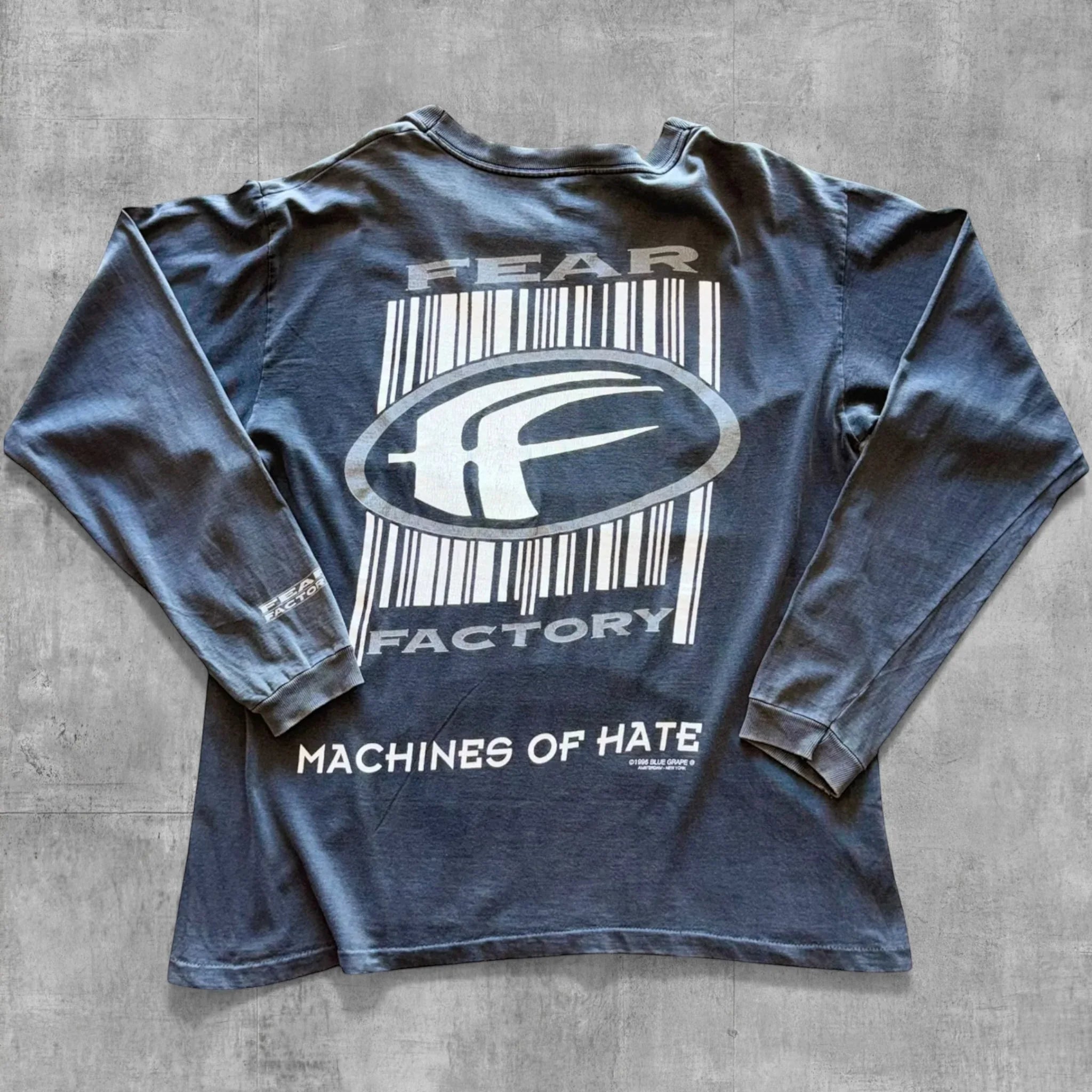 VINTAGE FEAR FACTORY MACHINES OF HATE LONG SLEEVE - 1996 - Grandmaster Vintage